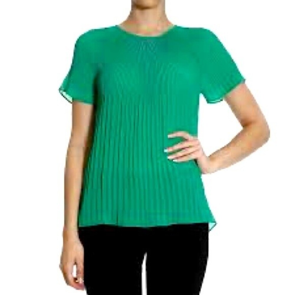 Michael Kors Pleated Georgette Top Women  Size L NEVER WORN